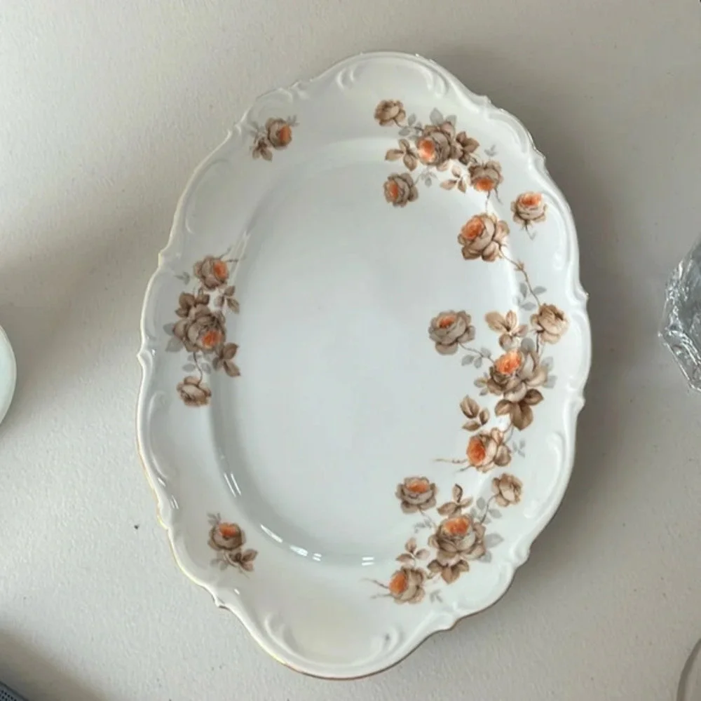 Antique Tray Norway Rose by Mitterteich